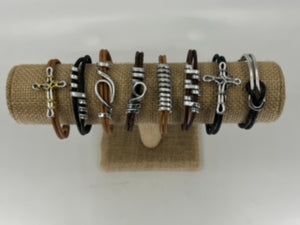 Mixed Metal Cross Twist Bracelet